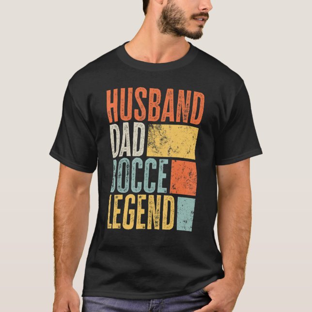 Mens Legendary Husband Bocce Ball Vater Vater Best T-Shirt (Vorderseite)