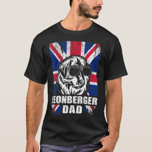 Mens Leonberger Vater Coole britische Flagge Vinta T-Shirt