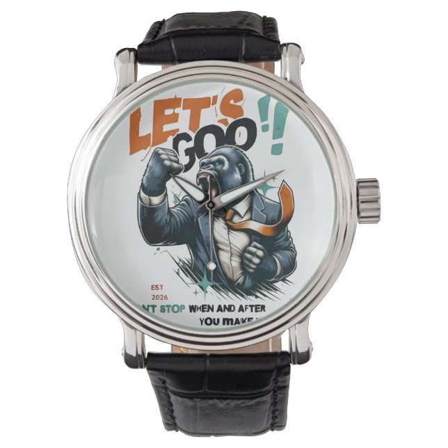 MEN'S LET'S GOO LESSONS LEARN SILVER EWATCH  ARMBANDUHR (Vorderseite)