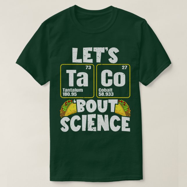 Mens Let's Taco 'Bout Science Premium T-Shirt (Design vorne)