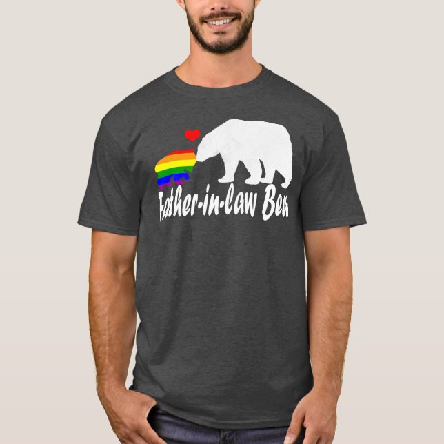 Mens LGBT Vater im Gesetz Bear Gay Pride Equal T-Shirt (Vorderseite)