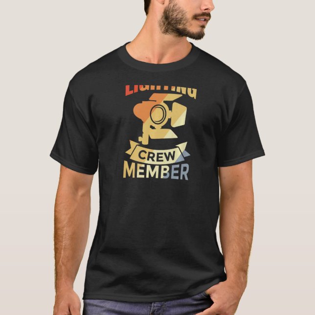 Mens Lighting Techniker nur eine Crew Mem T-Shirt (Vorderseite)
