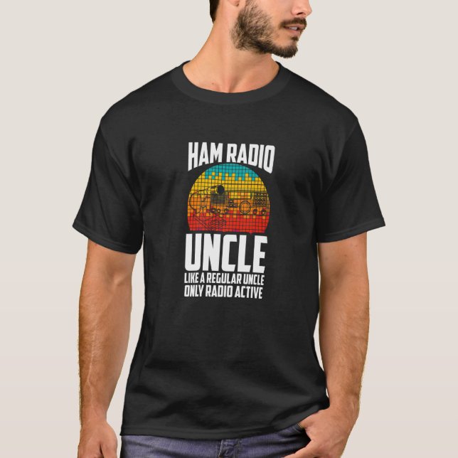 Mens Like A Regular Uncle Only Radio Active Ham Ra T-Shirt (Vorderseite)