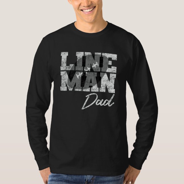 Mens Lineman Dad  Football Player Matching Family T-Shirt (Vorderseite)