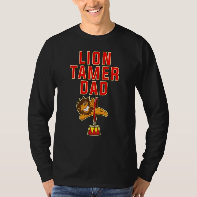 Mens Lion Tamer Vater Circus Theme Kids Party für  T-Shirt (Vorderseite)