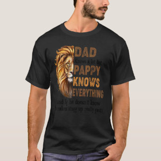 Mens Lion Vater weiß viel, aber Pappy weiß alles T-Shirt
