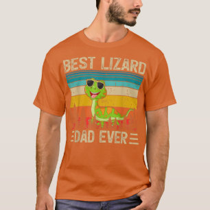 Mens Lizard Vintag Funny Best Lizard Vater Ever Fa T-Shirt