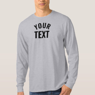 Mens Long Sleeve Gray Template Modernes, trendy Co T-Shirt