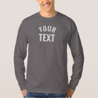 Mens Long Sleeve Smoke Gray Template Moderne Trend