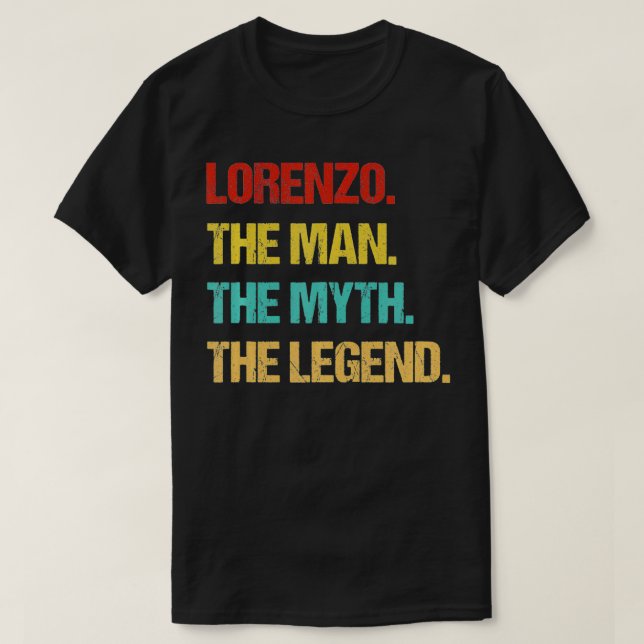 Mens Lorenzo Der Mensch Der Mythos der Legende T-Shirt (Design vorne)