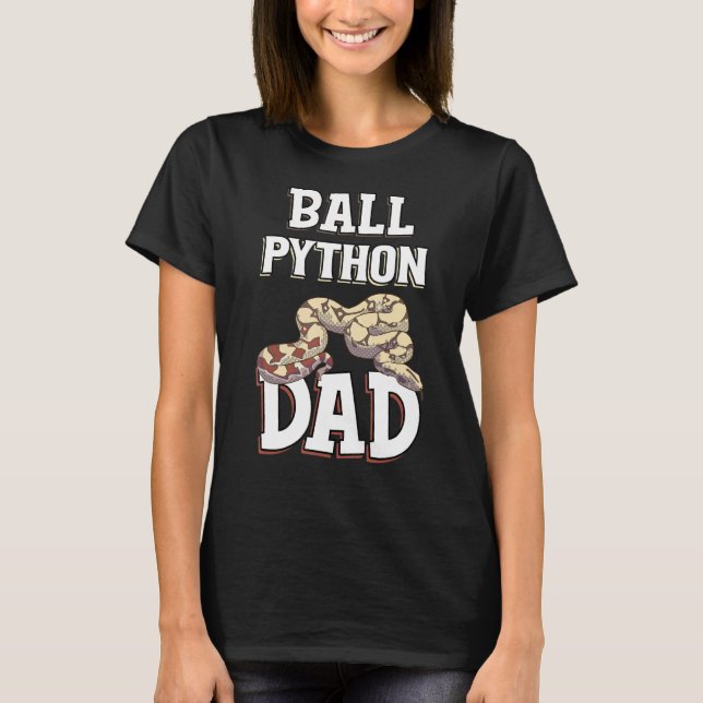 Mens Lustige Schlange Design Ball Python Papa T-Shirt (Vorderseite)