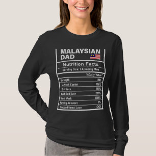 Mens Malaysischer Vater Ernährung Fakten Vatertag T-Shirt
