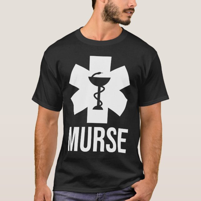 Mens Male Nurse  Murse Rn Lpn Cna T-Shirt (Vorderseite)