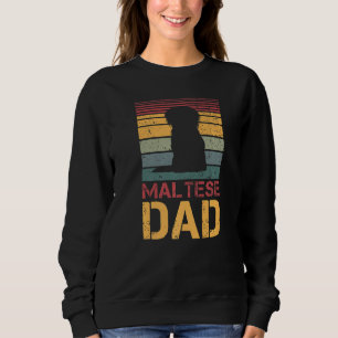 Mens maltesischer Vater Vintag Hunde Hunde Paw Mal Sweatshirt
