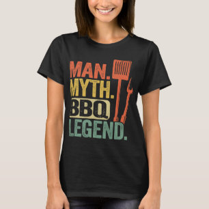 Mens Man Myth GRILLEN Legend Barbecue Grilling Vat T-Shirt