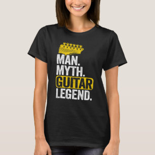 Mens Man Myth Guitar Legend Vintager Gitarrist Vat T-Shirt