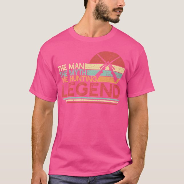 Mens Man Myth Jagd Legend Jagd Gewehre Jagd Jagd T-Shirt (Vorderseite)