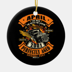 Mens Man Myth Legend April 2001 21. Geburtstag Keramik Ornament