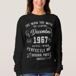 Mens Man Myth Legend Dezember 1967 55. Geburtstag Sweatshirt
