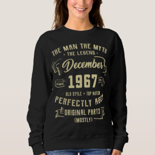 Mens Man Myth Legend Dezember 1967 55. Geburtstag Sweatshirt