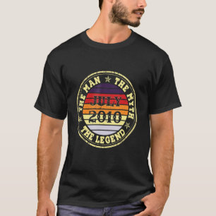 Mens Man Myth Legend Juli 2010 12. Geburtstag 12 Y T-Shirt