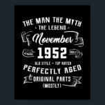 Mens Man Myth Legend November 1952 70. Geburtstag Poster<br><div class="desc">Mens Man Myth Legend November 1952 70. Geburtstagsgeschenk 70 Jahre Geschenk. Perfektes Geschenk für Ihren Vater,  Mama,  Papa,  Männer,  Frauen,  Freunde und Familienmitglieder am Erntedank Tag,  Weihnachten,  Muttertag,  Vatertag,  4. Juli,  1776 Unabhängiger Tag,  Veteranen Tag,  Halloween,  Patrick's Day</div>