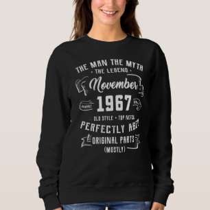 Mens Man Myth Legend November 1967 55. Geburtstag Sweatshirt