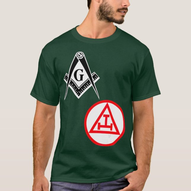 Mens Mason Royal Arch Split T Masonic York T-Shirt (Vorderseite)