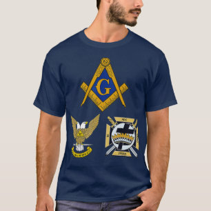 Mens Mason Scottish York Rite T-Shirt Masonic 32.