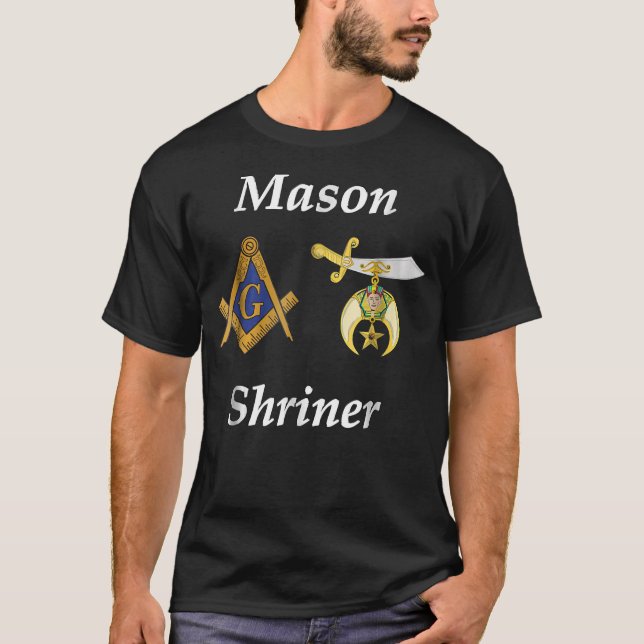 Mens Masonic Shriner Split Mason T Shirt (Vorderseite)