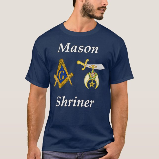 Mens Masonic Shriner Split T Mason Shrine Noble T-Shirt (Vorderseite)