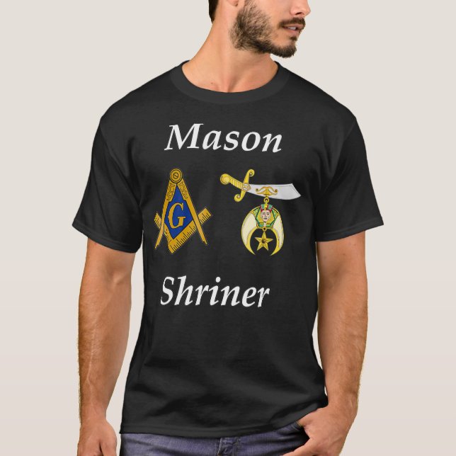 Mens Masonic Shriner Split T Shirt Mason Shrine No (Vorderseite)