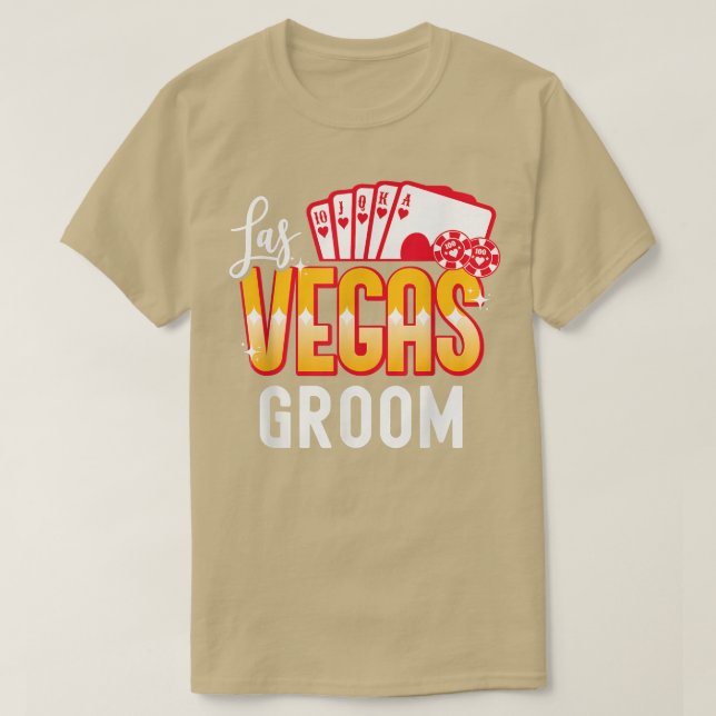Mens Matching Las Vegas Wedding Brie und Groom Ve T-Shirt (Design vorne)