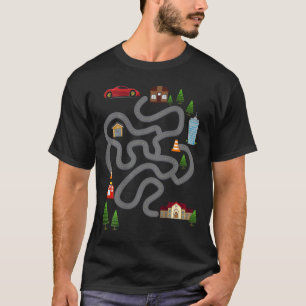 Mens Maze Race Car Track Geschenke für Vater Back  T-Shirt