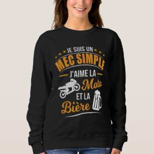 Mens Mec Einfache Liebe Motorrad Biker Sweatshirt