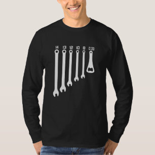 Mens Mechanic Car Bierbrauer Alcohol Wrench Handwe T-Shirt