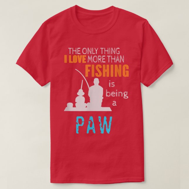 Mens mehr als eine Liebe Fishing Paw Special Opa  T-Shirt (Design vorne)