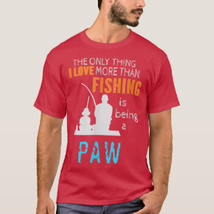 Mens mehr als eine Liebe Fishing Paw Special Opa T-Shirt