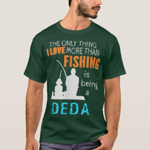 Mens mehr als Liebe Fischerei Deda Russland Russis T-Shirt