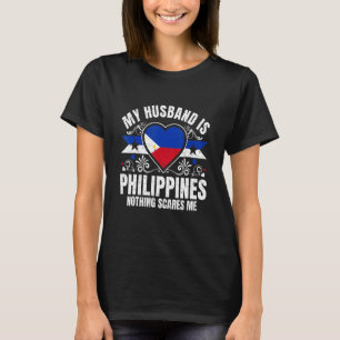 Mens mein Ehemann ist philippinische Flagge Stolz T-Shirt