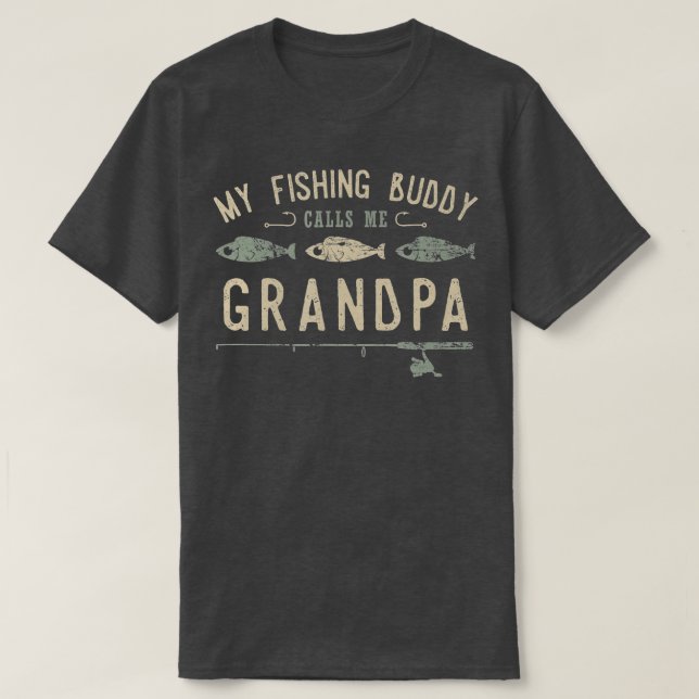 Mens mein Fisch Buddy nennt mich Großvater Niedlic T-Shirt (Design vorne)