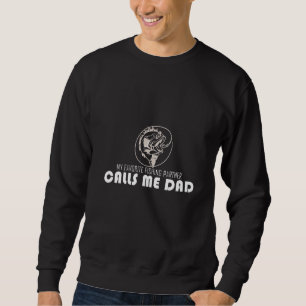 Mens Mein Fischereipartner ruft mich als Vater-Par Sweatshirt