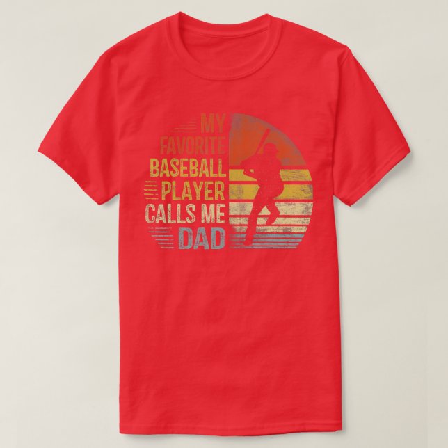 Mens Mein Lieblings-Baseball-Player nennt mich Vat T-Shirt (Design vorne)