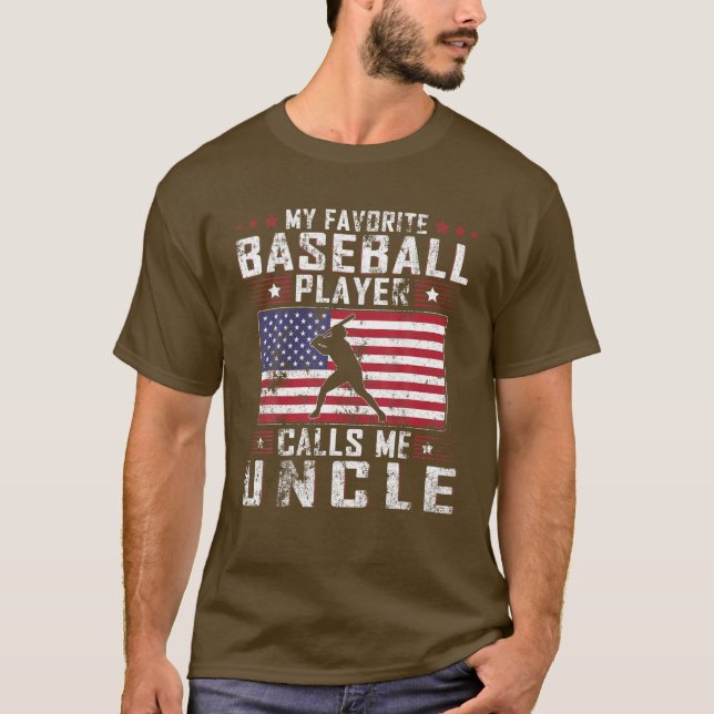 Mens Mein Lieblings-Baseballspieler ruft mich Onke T-Shirt (Vorderseite)