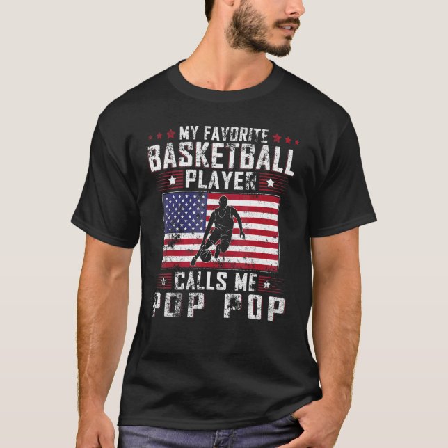 Mens mein Lieblings-Basketball-Spieler nennt mich  T-Shirt (Vorderseite)