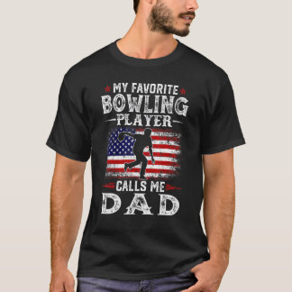 Mens Mein Lieblings-Bowling-Player nennt mich Vate T-Shirt