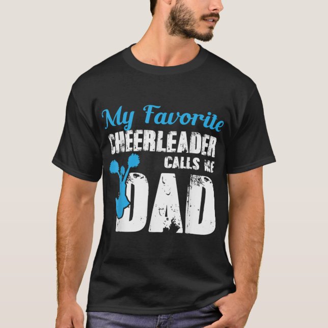 Mens Mein Lieblings-Cheerleader nennt mich Vater F T-Shirt (Vorderseite)