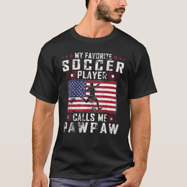 Mens mein Lieblings-Fußballspieler nennt mich Pawp T-Shirt (Vorderseite)