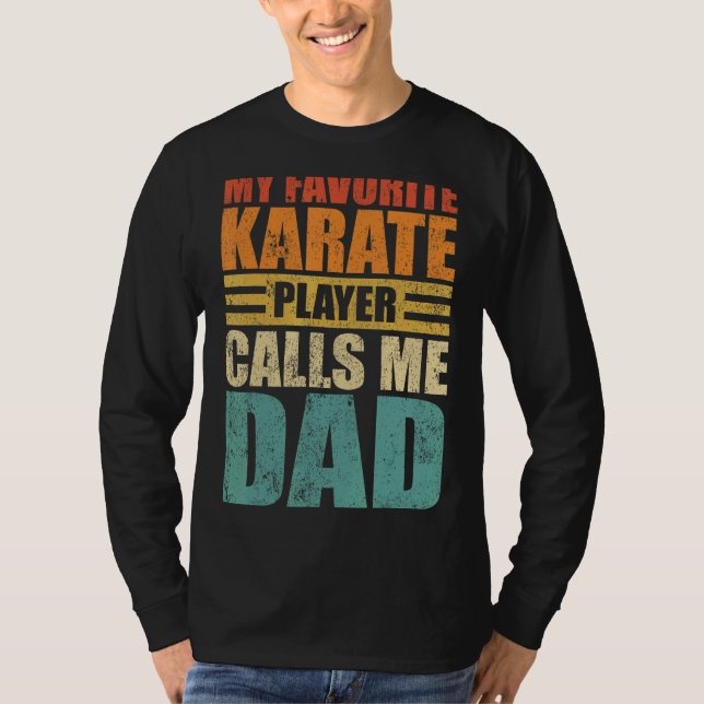 Mens Mein Lieblings-Karate-Spieler nennt mich Vate T-Shirt (Vorderseite)
