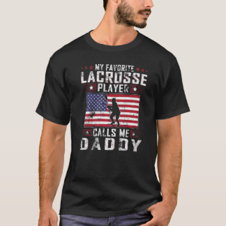 Mens Mein Lieblings-Lacrosse-Spieler ruft mich Dad T-Shirt